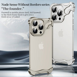 Aluminum Alloy Metal Frame with Camera Rings Cover for iPhone 15 Series