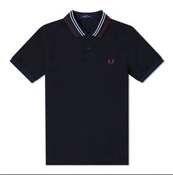 Premium Quality Striped Collar Polo Shirt