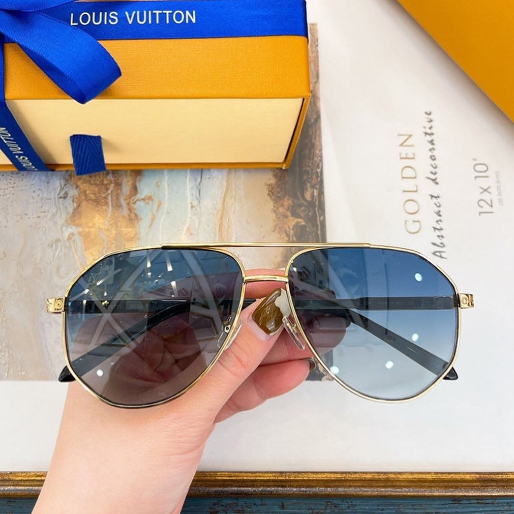 Louis Vuitton Monogram The Party Aviator Black Sunglasses - Luxury