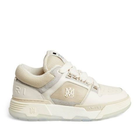 Premium Leather and Mesh Low-Top Sneakers