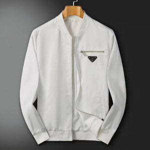 Premium Casual white Bomber Jacket