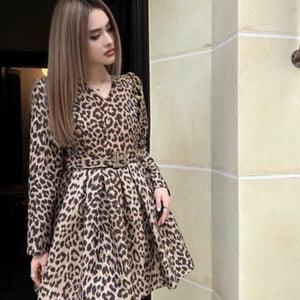Women Premium Leopard-Print Dress