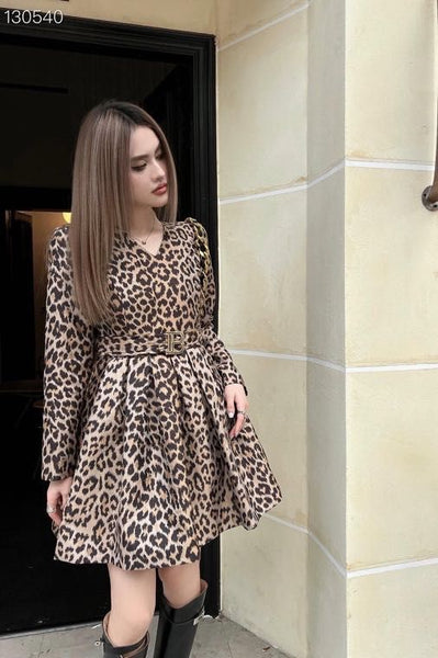Women Premium Leopard-Print Dress