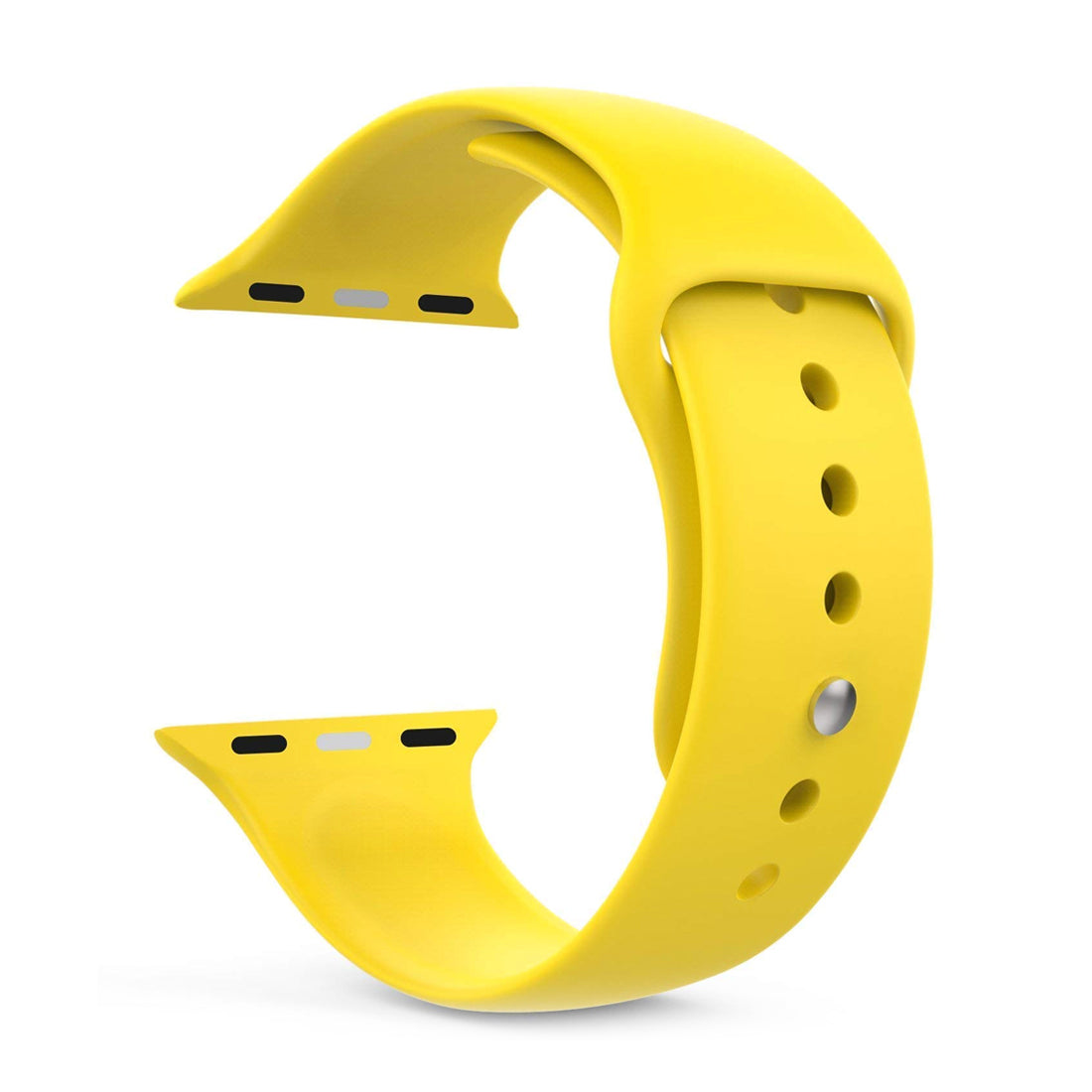 Yellow silicone apple watch band hot sale