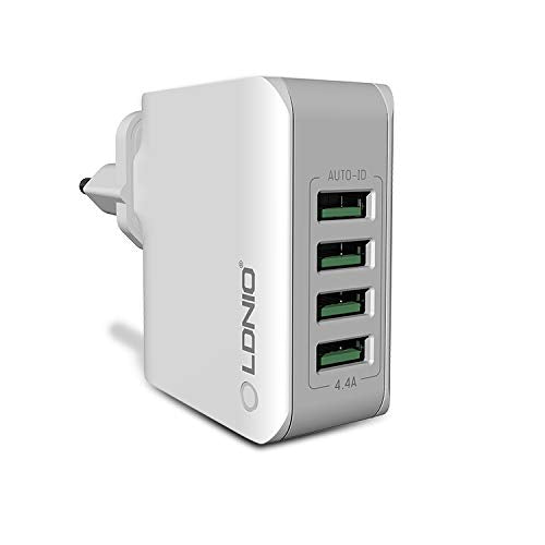 4 USB Ports Home Charge Adapter - White (GET FREE MASK ON YOUR PURCHASE)