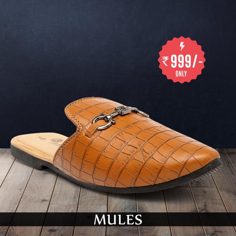 Treemoda Tan Mules for Men Boys Yard of Deals