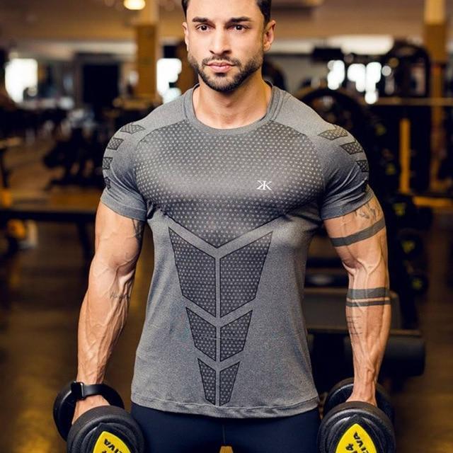 Nylon Round Workout Gym Wear Fitness T Shirts for Men at Rs 240