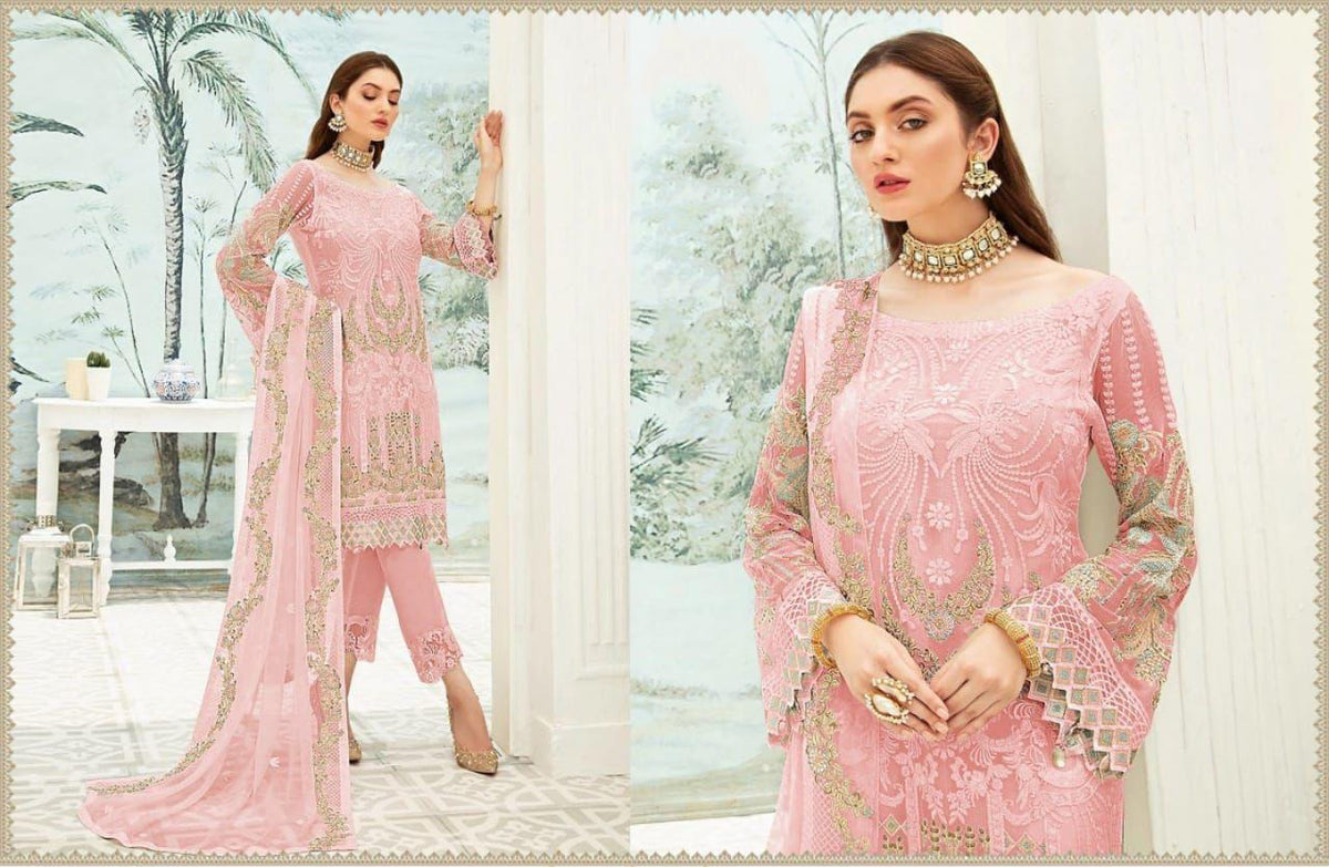 Pakistani Georgette Suit With Santton Inner and Nazmeen Dupatta
