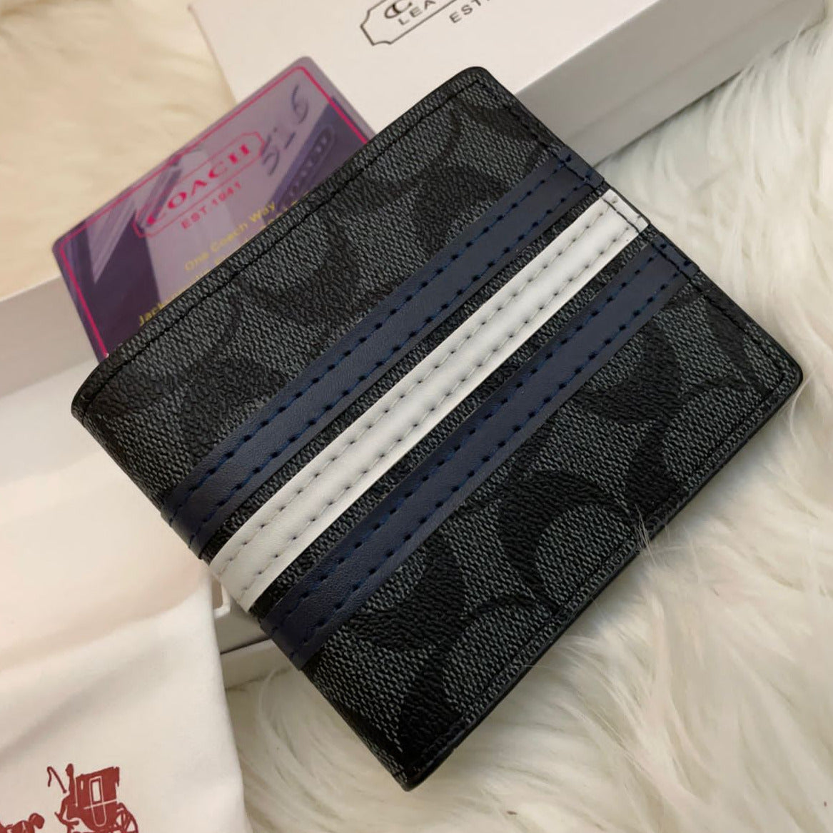 Coach sale wallet stripe