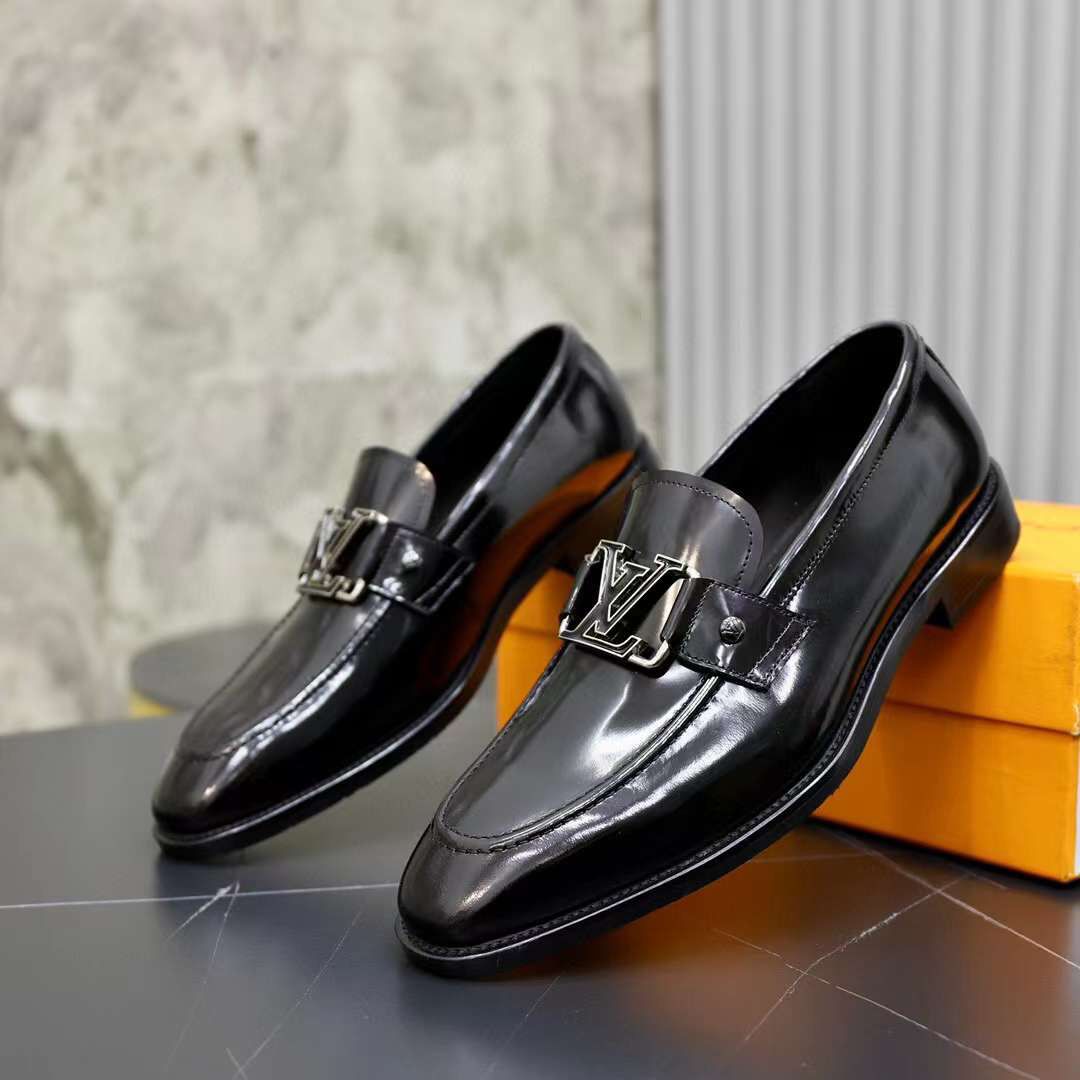 Men Black Louis Vuitton Formal Shoes