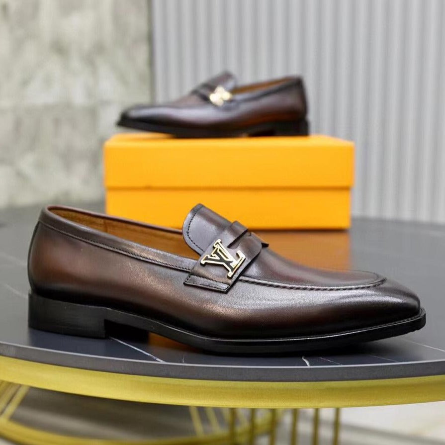 Classic leather Louis Vuitton shoes Men's Loafers sneaker LV shoe