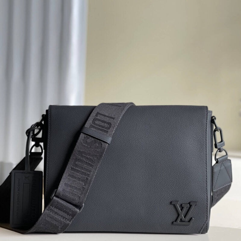 Authentic Louis Vuitton Black Leather Takeoff Sling Bag