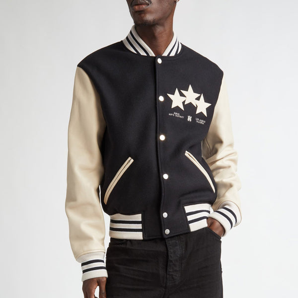 Premium Stars Colour-Block Bomber Jacket