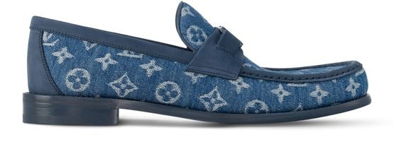 Luxury Blue Monogram Denim Loafers – Stylish, Premium & Modern