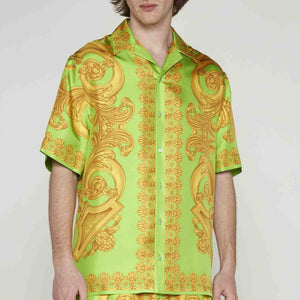 Premium Barocco Print  Drop Shoulder Shirt