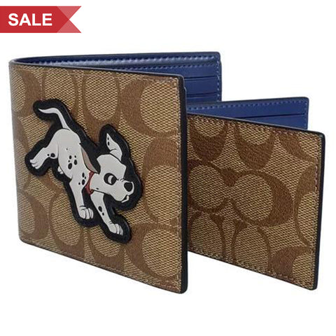 Patched Dog  Wallet with Key Chain  Set