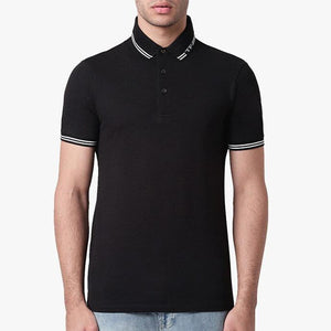 Premium Logo-Collar Polo Shirt