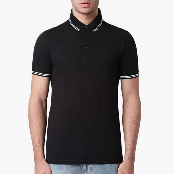 Premium Logo-Collar Polo Shirt