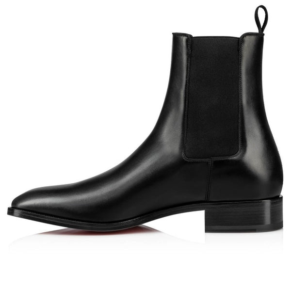 Premium Black Leather Chelsea Boots for Men
