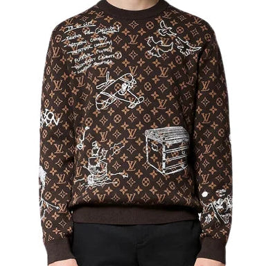 Premium Monogram Doodle Pullover