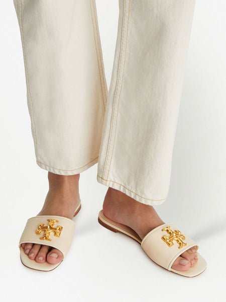 Eleanor Logo-Plaque Open-Toe Sandals