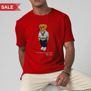 Premium Round Neck Bear Printed Tees