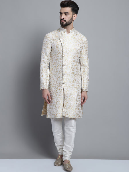 Designer Brocade Silk Sherwani Set by Treemoda