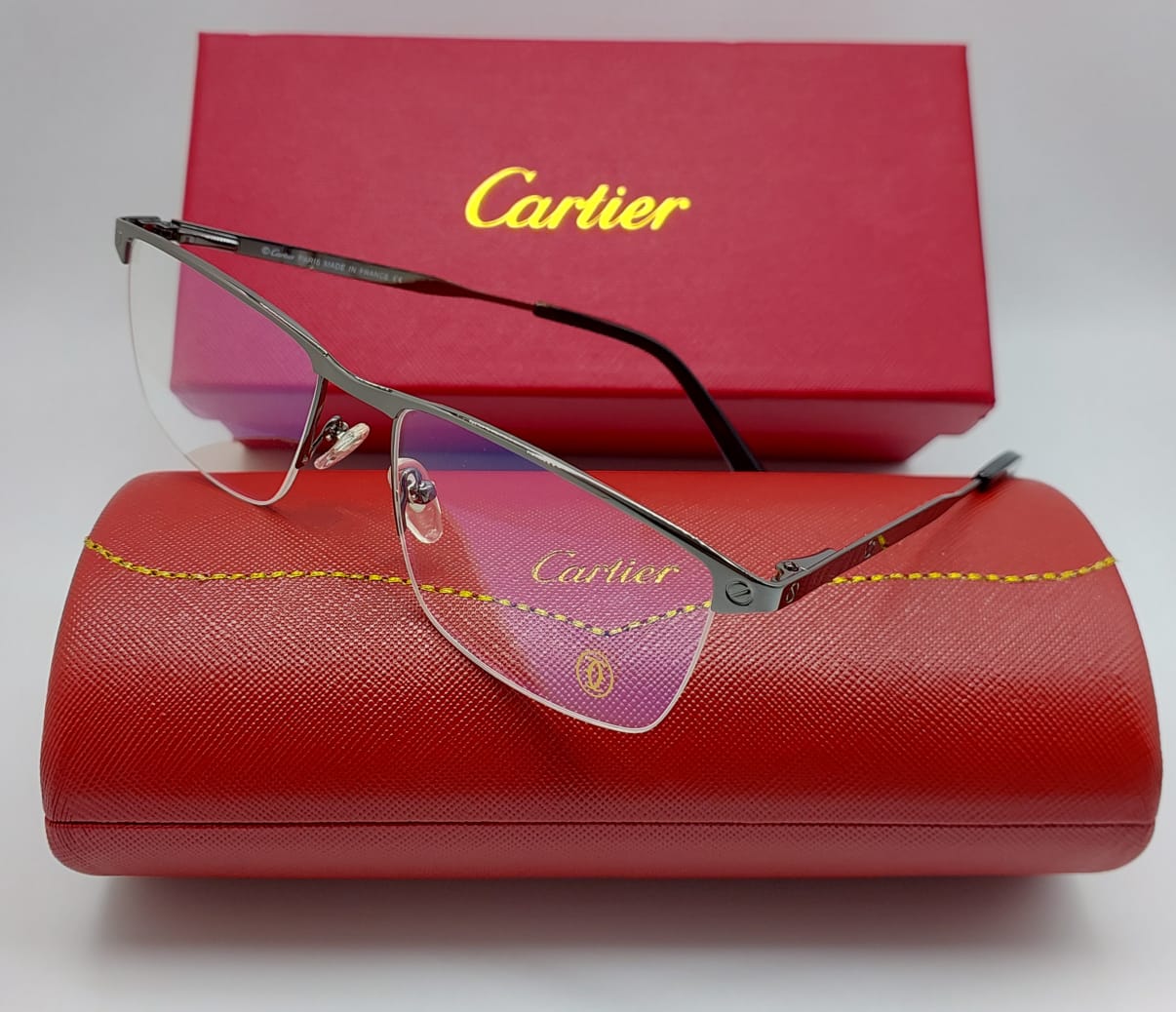 Branded  Rimless Eyeglasses – Luxury Optical Frame