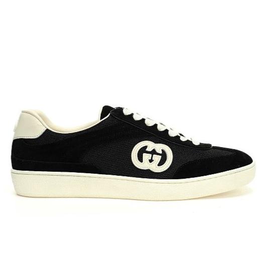 Luxury Black Interlocking G Mesh Sneakers