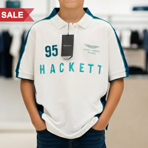 Kids Wear Aston Martin Embroidered Polo Tee