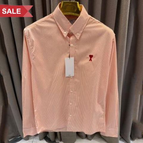 Premium Button-Down Collar Logo-Embroidered Striped Shirt