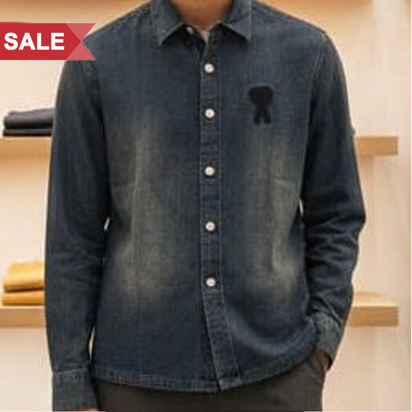 Classic Denim Shirt with Signature Brand Logo
