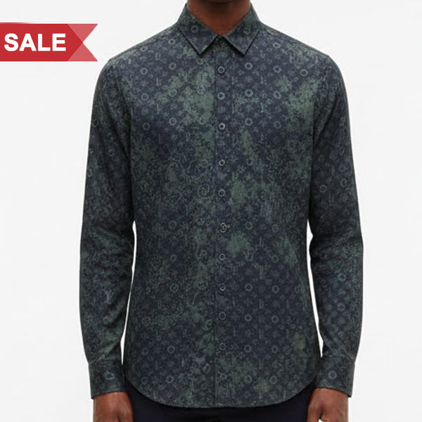 Fashionable All-Over Logo Pattern Shirt For Men