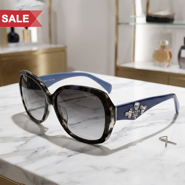Luxury Oversized Crystal Accent Sunglasses