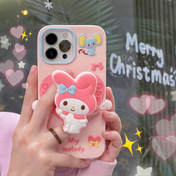 3D Cute Cartoon Silicone Back Case for iPhone 13,14,15 Series