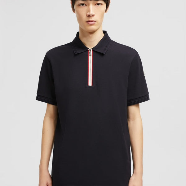 Men’s Premium Zip Polo T-Shirt Stylish Half Zip Collar