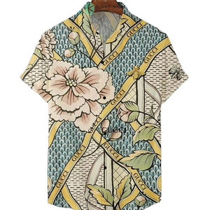 Luxury Hawaii Shirt With  Floral Print