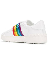 Women's Rainbow Colour Open Low Top Sneakers White