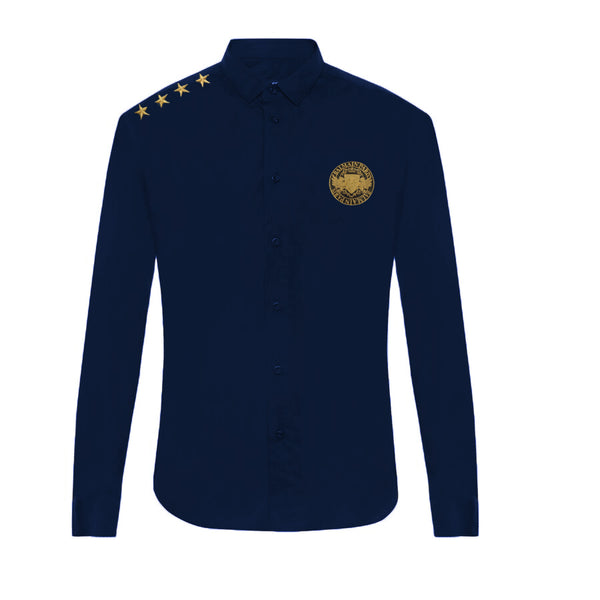 Designed With Initial Pocket Formal Shirt For Men