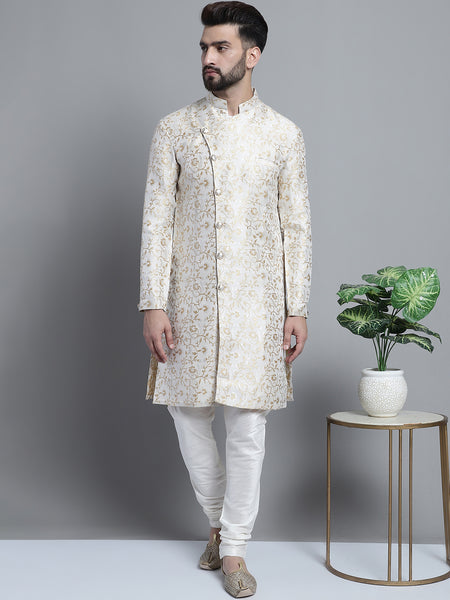 Designer Brocade Silk Sherwani Set by Treemoda