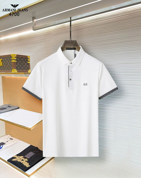 Premium White Polo T-Shirt Brand  Logo Smart Casual Regular Fit