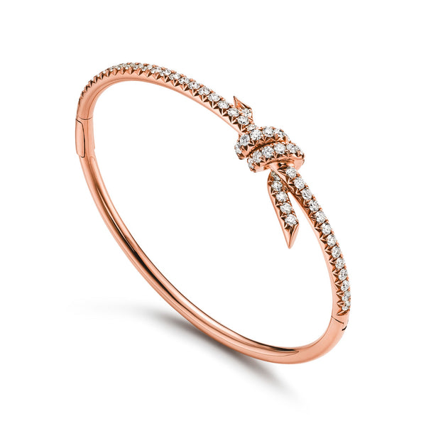Elegance Diamond Knot Nail Bangle