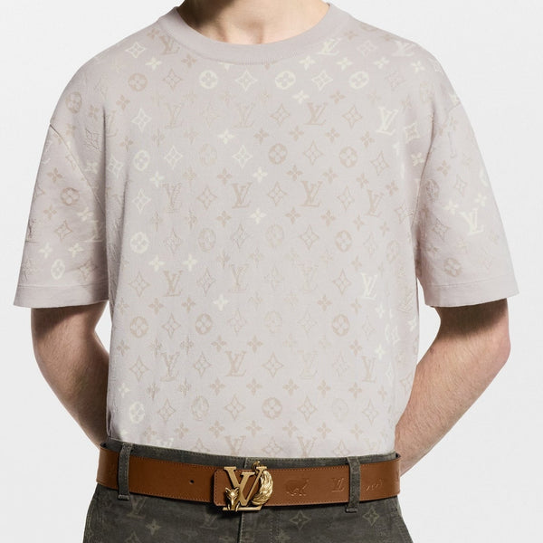 Premium Monogram Short-Sleeved Crewneck T-shirt