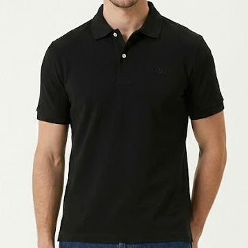 Premium Classic Black Polo T-Shirt with Minimal Logo