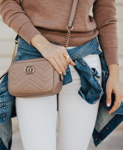 GG Marmont Leather Shoulder Bag for Women