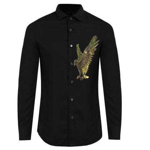 Luxury Embellished Eagle  Shirt