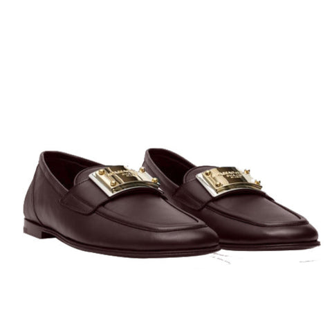 Premium Logo-Plaque  Black Loafers