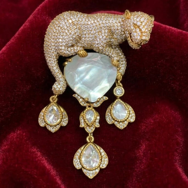 Elegant Victorian Plating Panther Brooch