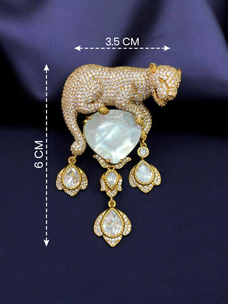 Elegant Victorian Plating Panther Brooch