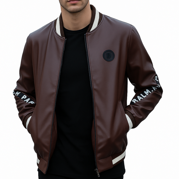 Men’s Premium B Bomber Jacket Stylish Casual Wear  Leather  Jacket